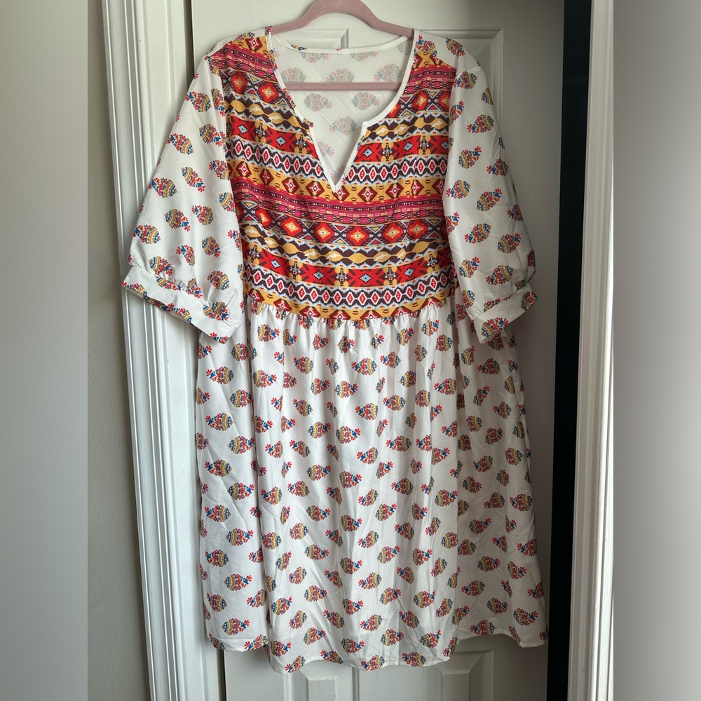 SHEIN Curve Tribal Print Dress
